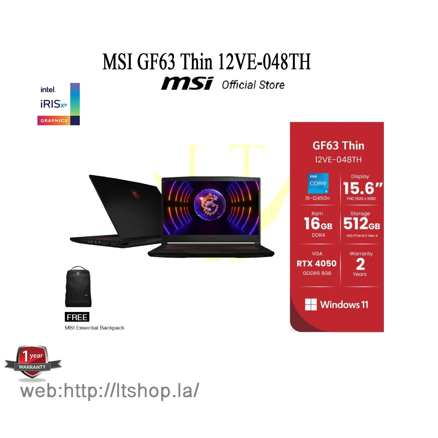 Msi Gf Thin Ve Th Core I Rtx Gb